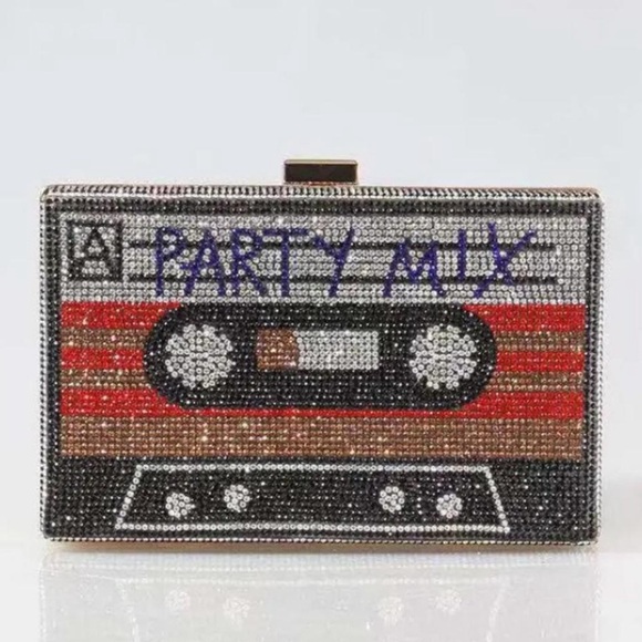 Whimsy_and_Rose Handbags - Retro Rhinestone Cassette Clutch
